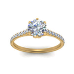 Load image into Gallery viewer, 6 Claw Prong Simple Round Diamond Ring