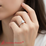 Load image into Gallery viewer, 6-claw-prong-simple-engagement-ring-rose-gold-fdenr9109-model