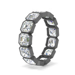 Load image into Gallery viewer, 6.50-carat-asscher-diamond-bezel-set-eternity-ring-in-black-gold-FD10567AS-0.50CT-NL-BG