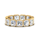 Load image into Gallery viewer, 6.50-carat-asscher-diamond-bezel-set-eternity-ring-in-yellow-gold-FD10567AS-0.50CT-NL-YG