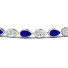 Load image into Gallery viewer, 6.50-carat-classic-teardrop-link-east-west-sapphire-bracelet-in-white-gold-FDBRCPE10581GSABLANGLE5-6.50CT-NL-WG.jpg?v=1776850622