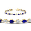 Load image into Gallery viewer, 6.50-carat-classic-teardrop-link-east-west-sapphire-bracelet-in-yellow-gold-FDBRCPE10581GSABLANGLE2-6.50CT-NL-YG.jpg?v=1776850622
