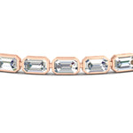 Load image into Gallery viewer, 7.50 Carat Emerald Cut Diamond Bezel Tennis Bracelet