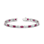 Load image into Gallery viewer, 7.50 Carat Emerald Cut Diamond Bezel Tennis Bracelet