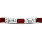 Load image into Gallery viewer, 7.50 Carat Emerald Cut Diamond Bezel Tennis Bracelet
