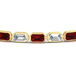 Load image into Gallery viewer, 7.50 Carat Emerald Cut Diamond Bezel Tennis Bracelet