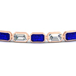 Load image into Gallery viewer, 7.50 Carat Emerald Cut Diamond Bezel Tennis Bracelet