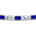 Load image into Gallery viewer, 7.50 Carat Emerald Cut Diamond Bezel Tennis Bracelet
