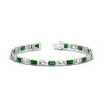Load image into Gallery viewer, 7.50 Carat Emerald Cut Diamond Bezel Tennis Bracelet