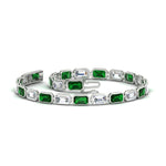 Load image into Gallery viewer, 7.50 Carat Emerald Cut Diamond Bezel Tennis Bracelet