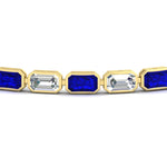 Load image into Gallery viewer, 7.50 Carat Emerald Cut Diamond Bezel Tennis Bracelet
