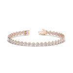 Load image into Gallery viewer, 7-60-ct-bezel-tennis-bracelet-heart-shaped-diamond-in-rose-gold-fdbrc10581htangle2-7-60-ct-nl-rg