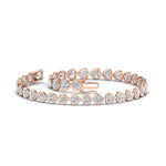 Load image into Gallery viewer, 7-60-ct-bezel-tennis-bracelet-heart-shaped-diamond-in-rose-gold-fdbrc10581htangle2-7-60-ct-nl-rg