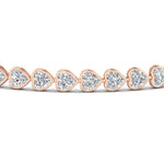 Load image into Gallery viewer, 7-60-ct-bezel-tennis-bracelet-heart-shaped-diamond-in-rose-gold-fdbrc10581htangle2-7-60-ct-nl-rg