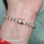 Load image into Gallery viewer, 7-60-ct-bezel-tennis-bracelet-heart-shaped-diamond-in-yellow-gold-fdbrc10581ht-7-60-ct-fancy1-nl-yg
