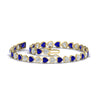 Load image into Gallery viewer, 7-60-ct-bezel-tennis-bracelet-heart-shaped-diamond-with-sapphire-in-yellow-gold-fdbrc10581htgsablangle2-7-60-ct-nl-yg