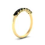 Load image into Gallery viewer, 7-black-diamond-princess-cut-1-ct-wedding-band-in-yellow-gold-fdwb179prgblackangle2-1.00ct-nl-yg.jpg