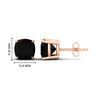 Load image into Gallery viewer, 7-carat-cushion-cut-black-diamond-basket-stud-earring-in-rose-gold-fdear10411cugblackangle2-7.00ct-nl-rg-hw.jpg
