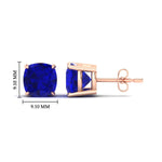 Load image into Gallery viewer, 7-carat-cushion-cut-sapphire-basket-stud-earring-in-rose-gold-fdear10411cugsablangle2-7.00ct-nl-rg-hw.jpg