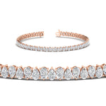 Load image into Gallery viewer, 7-carat-pear-cut-diamond-tennis-bracelet