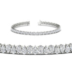 Load image into Gallery viewer, 7-carat-pear-cut-diamond-tennis-bracelet-in-white-gold-FDBRC10451PEANGLE2-7.00CT-NL-WG