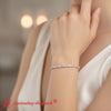 Load image into Gallery viewer, 7-carat-pear-diamond-gold-tennis-bracelet-in-rose-gold-fdbrc10451pe-7.00ct-model