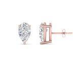 Load image into Gallery viewer, Diamond Pear Cut 3 Prong Earring