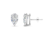 Load image into Gallery viewer, Diamond Pear Cut 3 Prong Earring