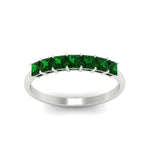 Load image into Gallery viewer, 7-emerald-princess-cut-1-ct-wedding-band-in-white-gold-fdwb179prgemgrangle5-1.00ct-nl-wg.jpg