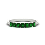 Load image into Gallery viewer, 7-emerald-princess-cut-1-ct-wedding-band-in-white-gold-fdwb179prgemgrsleep-1.00ct-nl-wg.jpg
