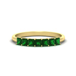 Load image into Gallery viewer, 7-emerald-princess-cut-1-ct-wedding-band-in-yellow-gold-fdwb179prgemgrsleep-1.00ct-nl-yg.jpg
