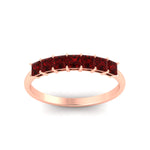 Load image into Gallery viewer, 7-ruby-princess-cut-1-ct-wedding-band-in-rose-gold-fdwb179prgrudrangle5-1.00ct-nl-rg.jpg