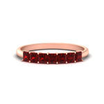 Load image into Gallery viewer, 7-ruby-princess-cut-1-ct-wedding-band-in-rose-gold-fdwb179prgrudrsleep-1.00ct-nl-rg.jpg