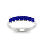 Load image into Gallery viewer, 7-sapphire-princess-cut-1-ct-wedding-band-in-white-gold-fdwb179prgsablangle5-1.00ct-nl-wg.jpg