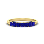 Load image into Gallery viewer, 7-sapphire-princess-cut-1-ct-wedding-band-in-yellow-gold-fdwb179prgsablsleep-1.00ct-nl-yg.jpg