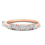 Load image into Gallery viewer, 7-stone-beautiful-heart-diamond-wedding-band-in-rose-gold-FD9600HTB-0.75_20CT-NL-RG-HW