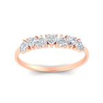 Load image into Gallery viewer, 7-stone-beautiful-heart-diamond-wedding-band-in-rose-gold-FD9600HTBANGLE5-0.75_20CT-NL-RG