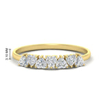 Load image into Gallery viewer, 7-stone-beautiful-heart-diamond-wedding-band-in-yellow-gold-FD9600HTB-0.75_20CT-NL-YG-HW