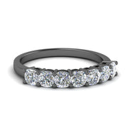 7 Stone Cushion Cut Wedding Band