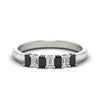 Load image into Gallery viewer, 7-stone-emerald-cut-black-diamond-wedding-band-in-white-gold-fdwb8008emblacksleep-0.70ct-nl-wg?v=1773990135