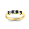 Load image into Gallery viewer, 7-stone-emerald-cut-black-diamond-wedding-band-in-yellow-gold-fdwb8008emblackangle5-0.70ct-nl-yg?v=1773990135