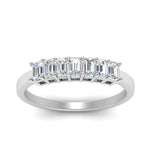 Load image into Gallery viewer, Emerald Cut Seven Stone Wedding Band