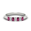 Load image into Gallery viewer, 7-stone-emerald-cut-pink-sapphire-wedding-band-in-white-gold-fdwb8008emgsadrpisleep-0.70ct-nl-wg?v=1773989039