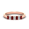 Load image into Gallery viewer, 7-stone-emerald-cut-ruby-wedding-band-in-rose-gold-fdwb8008emgrudrsleep-0.70ct-nl-rg?v=1773990135