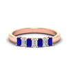 Load image into Gallery viewer, 7-stone-emerald-cut-sapphire-wedding-band-in-rose-gold-fdwb8008emgsablsleep-0.70ct-nl-rg?v=1773988649