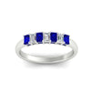 Load image into Gallery viewer, 7-stone-emerald-cut-sapphire-wedding-band-in-white-gold-fdwb8008emgsablangle5-0.70ct-nl-wg?v=1773988649