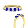 Load image into Gallery viewer, 7-stone-emerald-cut-sapphire-wedding-band-in-yellow-gold-fdwb8008emgsablangle3-0.70ct-nl-yg?v=1773988649