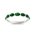 Load image into Gallery viewer, 7-stone-marquise-emerald-east-west-1-carat-band-in-FD9939MQBGEMGRANGLE3-1.00CT-NL-WG