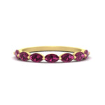 Load image into Gallery viewer, 7-stone-marquise-pink-sapphire-east-west-1-carat-band-in-FD9939MQBGSADRPIANGLE3-1.00CT-NL-YG