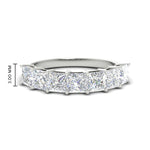 Load image into Gallery viewer, 7 Stone Princess Cut Wedding Band 3 Carat